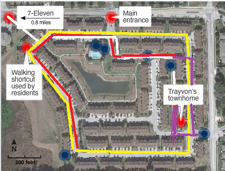 The Yellow Line Is Retreat View Circle The 7eleven Short Cut is the Home of Frank Taaffe 