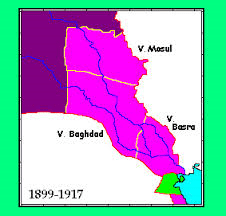 Map of Iraq in 1917