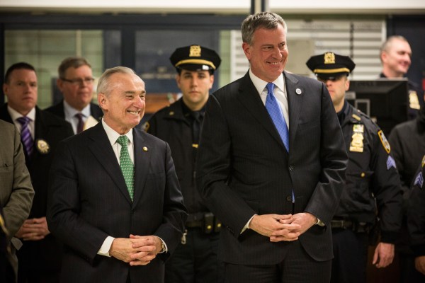 Police Commissioner William Bratton and Mayor Bill deBlasio