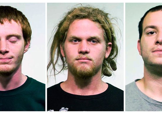 BRIAN JACOB CHURCH ON THE LEFT AS PART OF THE NATO 3