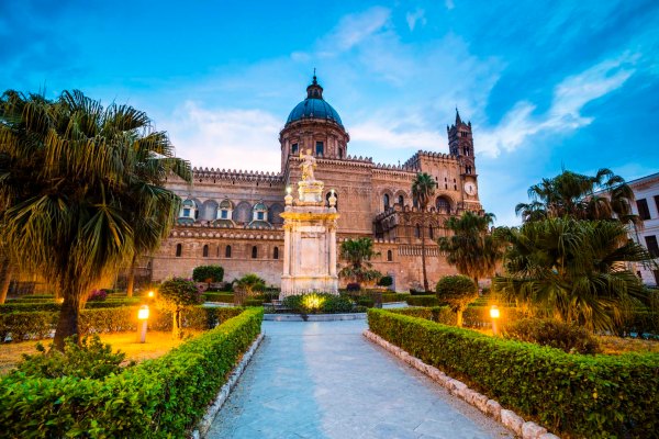 Palermo at night, Palermo Cathedral (Duomo di Palermo)