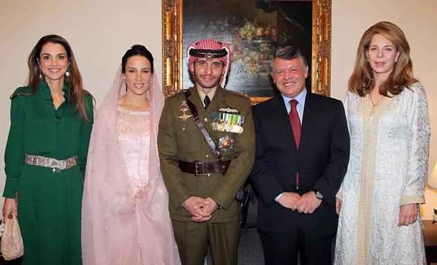 ON THE RIGHT IS KING ABDULLAH II, SON OF KING HUSSEIN WITH KING HUSSEIN'S WIDOW, QUEEN NOOR