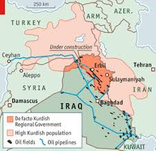 MAP OF KURDISH TERRITORY