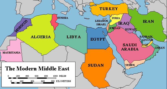 MAP OF MIDDLE EAST