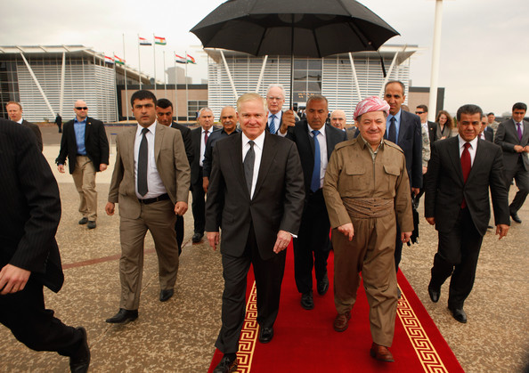 SECRETARY OF DEFENSE ROBERT GATES AND KURDISTAN'S PRESIDENT BARZANI