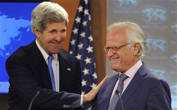 John Kerry and US Middle East Envoy, Martin Indyk
