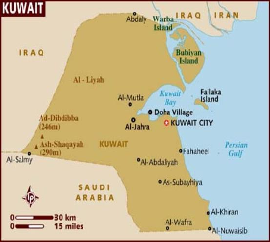 MAP OF KUWAIT
