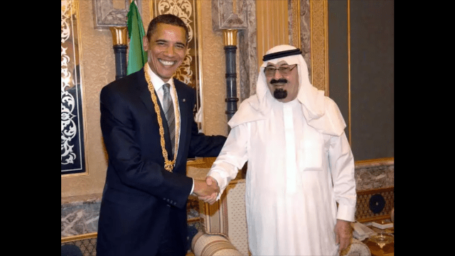 President Barack Obama and Saudi Arabian King Abdullah