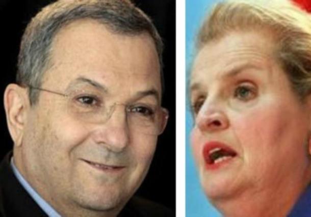 Egyptian President Ehud Barak and US Secretary of State, Madeleine Albright