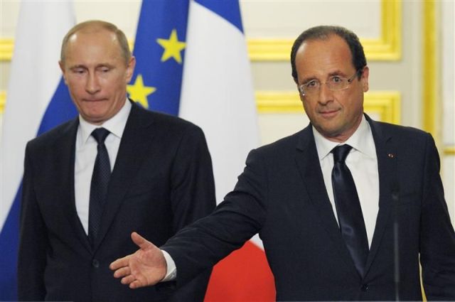 Presidents Putin and Hollande