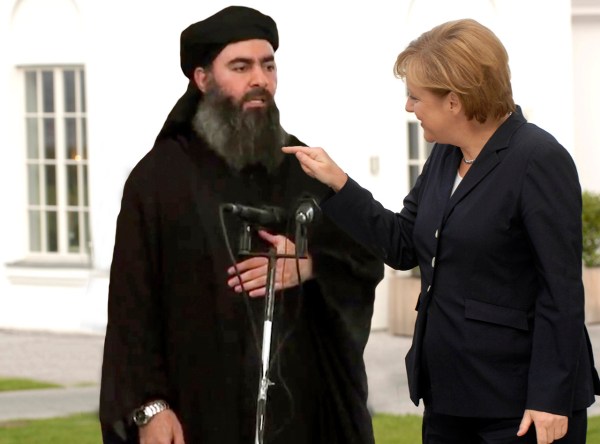 Angela-Merkel-joking-with-Abu-Bakr-al-Baghdadi.