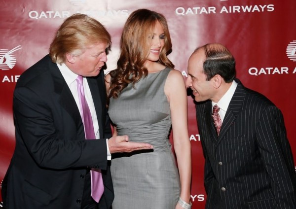 Qatar Airways CEO al-Baker on the right