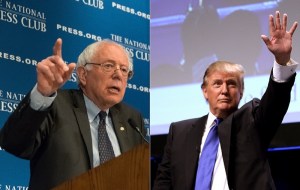 Senator Bernie Sanders and Donald Trump