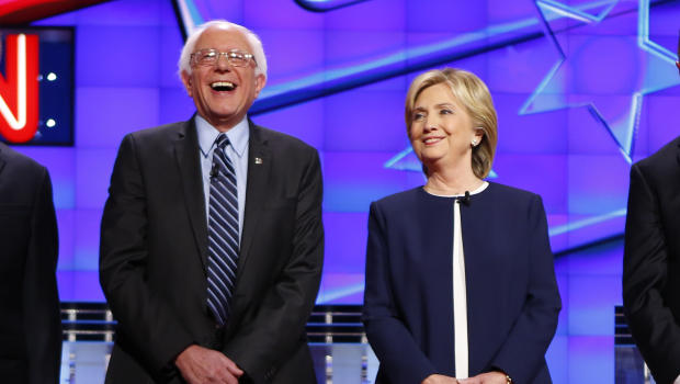 U.S. Democratic presidential candidates Senator Bernie Sanders and former Secretary of State Hillary Clinton