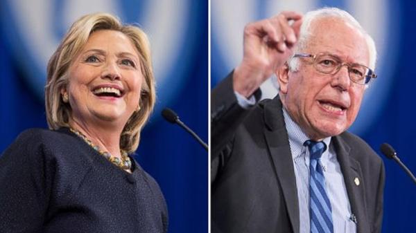 Hillary Clinton and Bernie Sanders