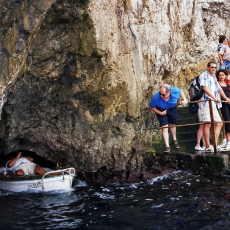 These are the steps from the upper level town. Ana Capri
