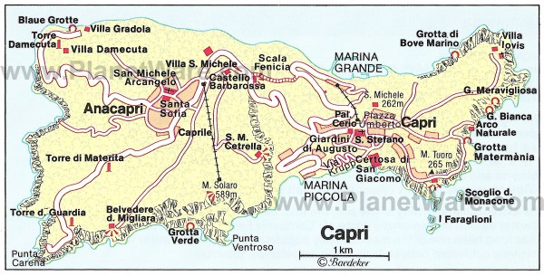 amalfi capri-map