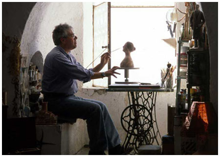 Praiano watchtower is studio for artist, Paolo Sandulli