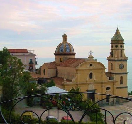 Praiano tourist office is near main Church of San Gennaro