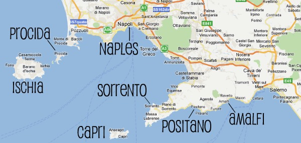 Amalfi Coast map